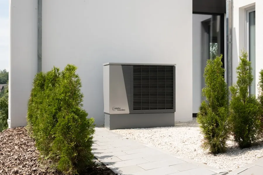 Outdoor AC condenser due for cleaning